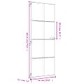 vidaXL Vnútorné dvere tenké zlaté 76x201,5 cm tvrdené sklo a hliník