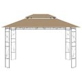 vidaXL Altánok 4x3x2,7 m sivohnedý 160 g/m²
