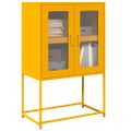 vidaXL Highboard horčicová žltá 68x39x107 cm Oceľ