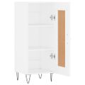 vidaXL Komoda biela 34,5x34x90 cm spracované drevo