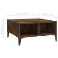 vidaXL Konferenčný stolík dymový dub 60x60x30 cm drevotrieska