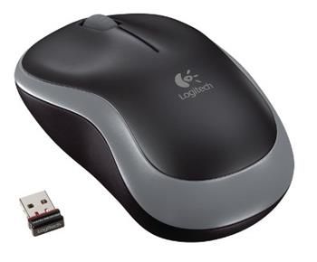 Logitech myš Bezdrôtová myš M185, optická, 3 tlačidlá, sivá, 1000dpi