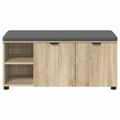 vidaXL Predsieňová lavica s vankúšom Sonoma dub 100 x 38 x 46 cm