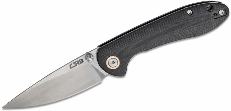 CJRB J1912S-BKC Feldspar Small vreckový nôž 7,6 cm, Stonewash, čierna, G10 (CNC textúra)