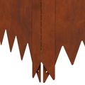 vidaXL Obrubník trávnika 4 ks 60 x 60 x 35 cm Oceľ Hrdzavý
