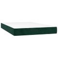vidaXL Posteľný rám boxsping s matracom tmavozelený 120x200 cm zamat