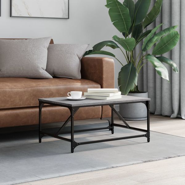 vidaXL Konferenčný stolík sivý sonoma 75x50x35 cm kompozitné drevo