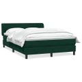 vidaXL Posteľný rám boxsping s matracom tmavozelený 140x220 cm zamat