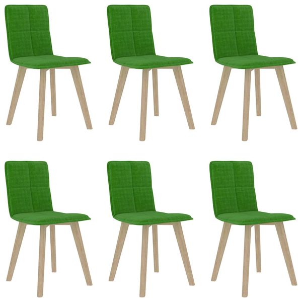 vidaXL Jedálenské stoličky 6 ks, zelené