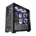 Počítačová skriňa Darkflash DS900WD (čierna) + 4 ventilátory