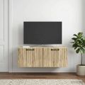 vidaXL Nástenná TV skrinka Nástenný Dub sonoma 78,5 x 31 x 30 cm