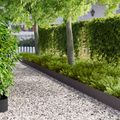 vidaXL Obrubník trávnika 30 ks 102 x 15 x 4 cm Oceľ Čierna