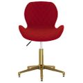 335046 vidaXL Swivel Dining Chair Wine Red Velvet