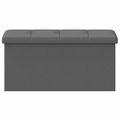 vidaXL Skladacia úložná lavička Svetlosivá 180 kg 80 L 77 x 38 x 38 cm