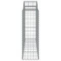 vidaXL Oblúkové gabionové koše 15 ks 200x50x120/140 cm pozink. železo
