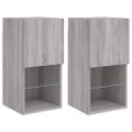 vidaXL TV skrinky s LED svetlami 2 ks sivé sonoma 30,5x30x60 cm