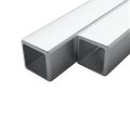 vidaXL Trúbky, nerezová oceľ 2 ks, štvorcový jokel V2A 1m 25x25x1,9mm