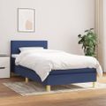 vidaXL Boxspring posteľ s matracom modrá 100x200 cm látka