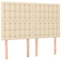 vidaXL Boxspring posteľ s matracom krémový 140x190 cm látka