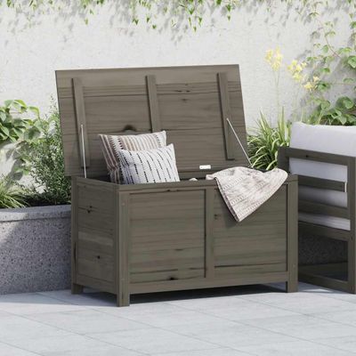 vidaXL Vonkajší box na vankúše antracitový 100x50x56 cm jedľový masív