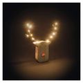 LED dekorácia drevená – sob, 16 cm, 2x AAA, vnútorná, teplá biela, časovač