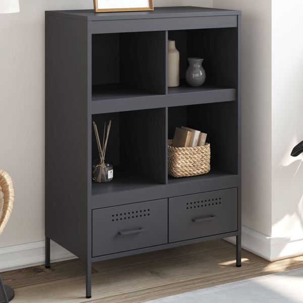 vidaXL Vysoká skrinka antracit 68x39x101,5cm oceľ