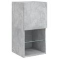 vidaXL TV skrinky s LED svetlami 2 ks betónovo-sivé 30,5x30x60 cm