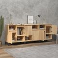 vidaXL Komody 3 ks dub sonoma 60x35x70 cm kompozitné drevo