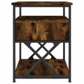 vidaXL Nočný stolík dymový dub 40x42x55 cm kompozitné drevo