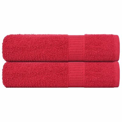 vidaXL Ručníky FROGN 2 ks červené 50x100 cm 360 g/m²
