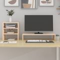 vidaXL Stojan na monitor 81x20x30 cm masívna borovica