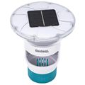 Bestway Plávajúce solárne svetlo s LED pásikmi Biela Ø 7,6 cm PC a ABS
