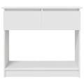 vidaXL Konzolový stolík so zásuvkami biely 85,5x38,5x74,5 cm