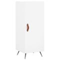 vidaXL Komoda biela 34,5x34x90 cm spracované drevo