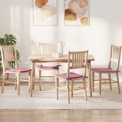 vidaXL Vankúše na sedenie 4 pcs Ružová 40 x 40 x 3 cm Zamat