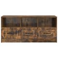 vidaXL TV skrinka Dymový dub 102 x 34,5 x 47 cm Kompozitné drevo