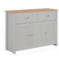 vidaXL Komoda sivá 112x35x81 cm