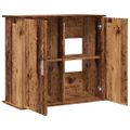 vidaXL Stojan na akvárium staré drevo 81x36x73 cm kompozitné drevo