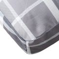 vidaXL Podložka na paletový nábytok, sivé kocky 80x80x12 cm, látka