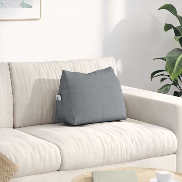vidaXL Poduška na chrbát Svetlosivá 45 x 20 x 35 cm látka