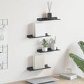 vidaXL Závesná polica 4 ks Antracit 30 x 9 x 2,5 cm Oceľ
