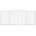 vidaXL Oblúkový gabionový kôš 400x30x160/180 cm pozinkované železo
