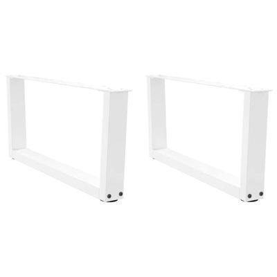 vidaXL Nohy konferenčného stolíka v tvare V, 2 ks, biele, 70 x (30-31,3) cm, oceľové