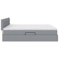 vidaXL LED úložná posteľ s matracom Svetlosivá 180 x 200 cm Látka