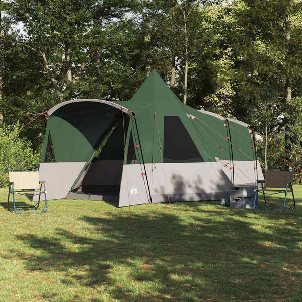 vidaXL Teepee stan pre 8 osôb so strechou Zelená 720 x 465 x 295 cm