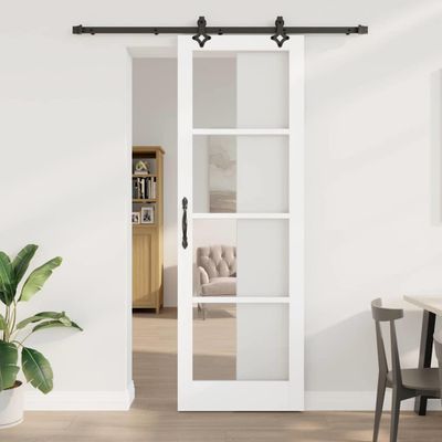 vidaXL Posuvné dvere ORKDAL 78 x 232 cm Biela a čierna