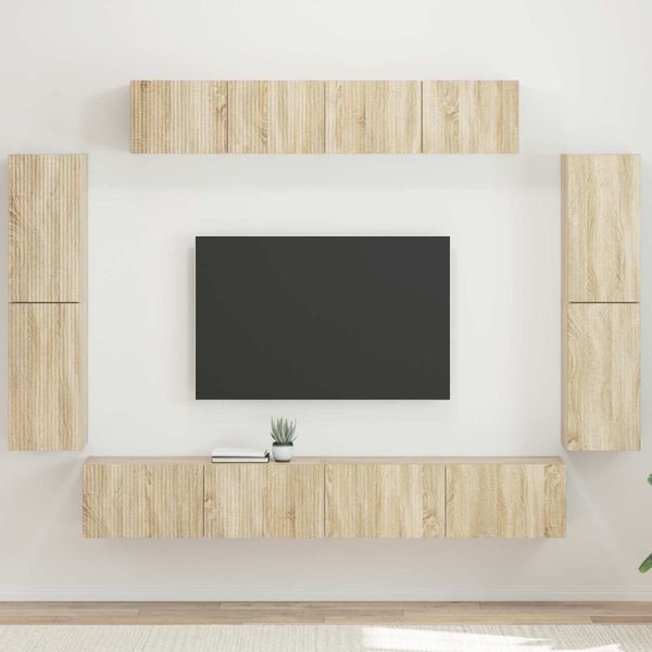vidaXL TV skrinka 8 pcs Sonoma dub