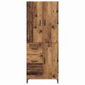 vidaXL Highboard Staré drevo 69,5 x 34 x 180 cm Kompozitné drevo