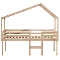 vidaXL Vysoká posteľ so strechou 80x200 cm borovicový masív