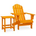 vidaXL Záhradná stolička Adirondack so stolíkom jedľový masív oranžová